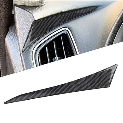 Bacar Interior Left Dashboard Panel Vent Sticker Cover Trim Decor for Infiniti Q50 Q60 2014-2019 Carbon Fiber Black