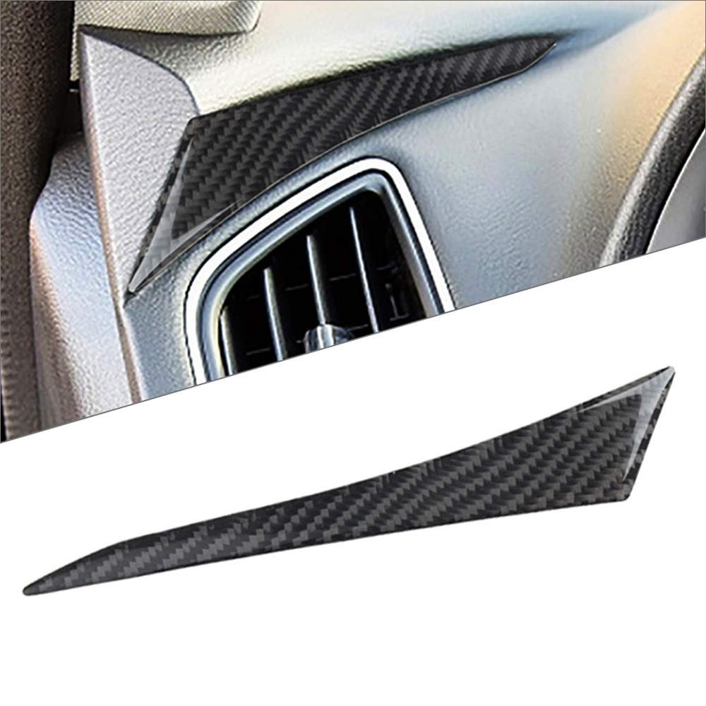 Bacar Interior Left Dashboard Panel Vent Sticker Cover Trim Decor for Infiniti Q50 Q60 2014-2019 Carbon Fiber Black