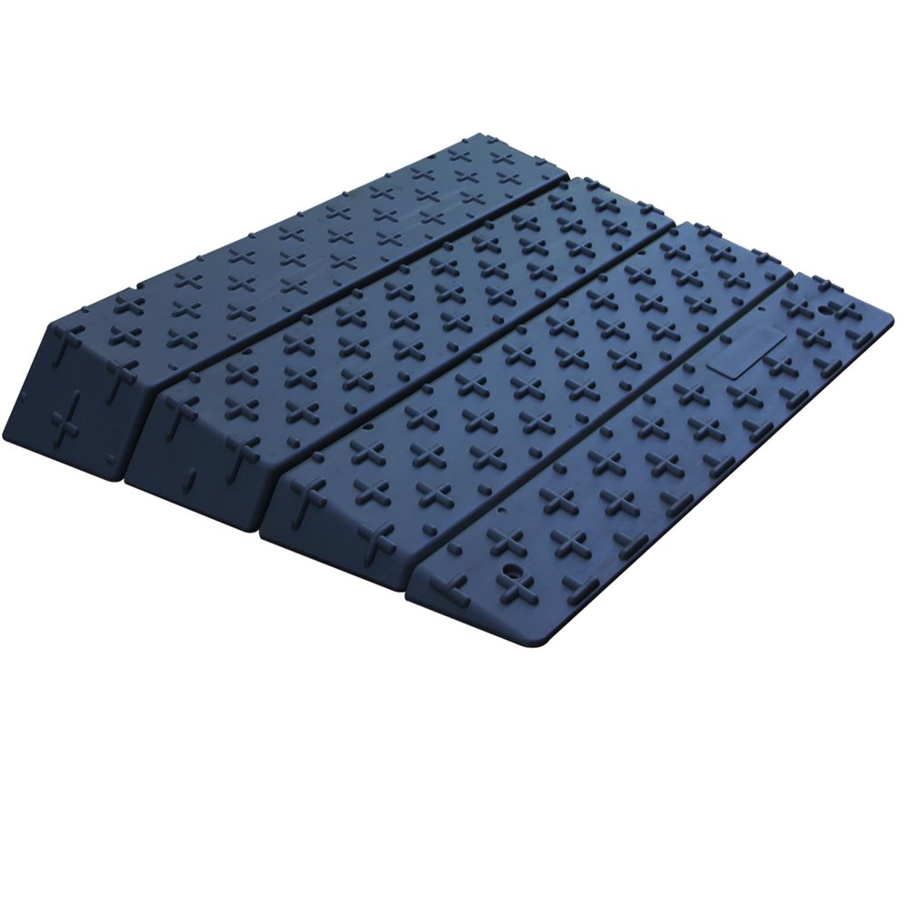 BESEA 4inch/3inch/2inch/1inch Rise Assmble Curb Ramp 4" High 42" Length for Driveway Curb Ramp Motorycle, Loading Dock, Truck, Threshold Ramp(1",2"34 INCH RiseAdjustable Height)