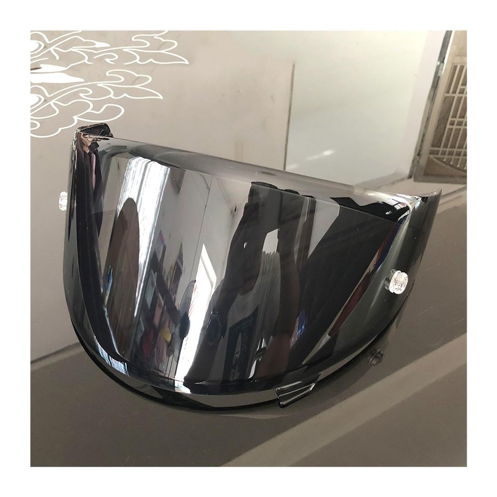 Helmet Visor Compatible with KYT/NFR/NX/TTC Helmet Shield Windshield Sunscreen Electroplated Lens High Strength(Black)