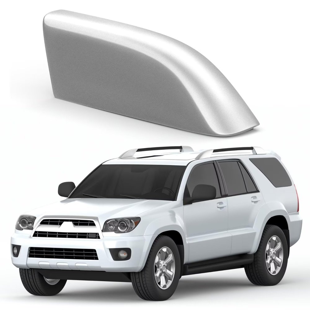 Car Roof Rack End Caps Fit For Toyota 4Runner 4WD N210 2003 2004 2005 2006 2007 2008 2009 Roof Rack Accessories Roof Rail End Cover Roof Luggage Rail Rack Protection Cover Shell Trim 1 Pc Silver