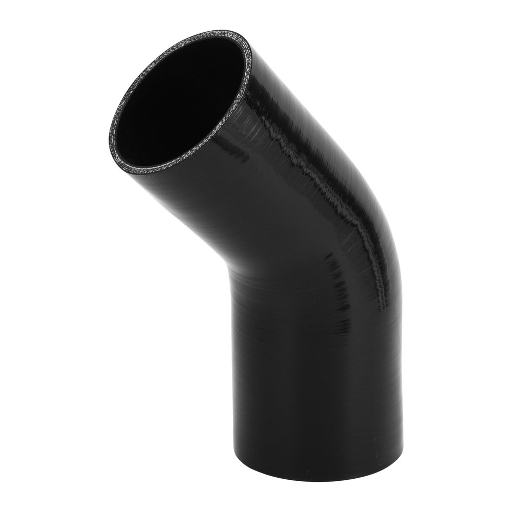 X AUTOHAUX 1 Pcs 80-90mm/3.15-3.54" ID 120mm/4.72" Length 45 Degrees Black Car Silicone Hose Coolant Hose Universal