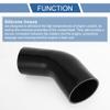 X AUTOHAUX 1 Pcs 80-90mm/3.15-3.54" ID 120mm/4.72" Length 45 Degrees Black Car Silicone Hose Coolant Hose Universal view 4