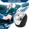 Hihaha 6 Speed Manual Gear Shifter Knob for Hyundai Elantra 08-09 / Front Stick Shifter Lever Knob/Durable Plastic Faux Leather / 1 Pcs Black Silver Tone view 3