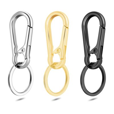 3Pack Assorted Metal Carabiner Clip, Small Keychain Rings, Mini EDC Key Ring Chain Holder Organizer for Purse Charm Hook, Car Keychain, Paracord Keychain Lanyard, Key Fob for Men and Women