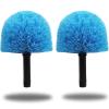 2 Pack Cobweb Duster Head Brush-Twist-On Spider Web Brush for Outdoor & Indoor Web Cleaning // Fits Standard Acme Threaded Poles // Cobweb Duster Brush Head Only-Blue view 1