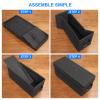BOATISLE CD Case Holder with Handles and Lid CD Storage Box with External Label Slots, Easy-to-Move Organizer Case for Efficient Media Storage,4Pack-Black view 4