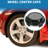 A ABSOPRO Wheel Center Caps Hub Caps Rim Center Caps OD: 68mm/2.68" Wheel Caps Hubcap Center Covers Plastic Black 1 Pcs with Black Carbon Fiber Pattern Sticker view 2