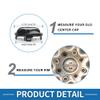 A ABSOPRO Wheel Center Caps Hub Caps Rim Center Caps OD: 68mm/2.68" Wheel Caps Hubcap Center Covers Plastic Black 1 Pcs with Black Carbon Fiber Pattern Sticker view 4