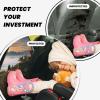 Kick Mat Back Seat Protector for Car 2 Pack Extra Large Car Back Seat Cover with 3 Storage Pockets Waterproof Seat Back Protector Villa on The Top of The Hill Backseat Car Organizer for Trucks SUV view 2