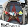 Kick Mat Back Seat Protector for Car 2 Pack Extra Large Car Back Seat Cover with 3 Storage Pockets Waterproof Seat Back Protector American Wastern Texas Star Backseat Car Organizer for Trucks SUV view 3
