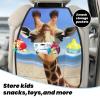 VTCTOASY Kick Mat Back Seat Protector for Car 2 Pack Extra Large Car Back Seat Cover with 3 Storage Pockets Waterproof Seat Back Protector Beach Giraffe Backseat Car Organizer for Trucks SUV view 3