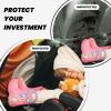 VTCTOASY Kick Mat Back Seat Protector for Car 2 Pack Extra Large Car Back Seat Cover with 3 Storage Pockets Waterproof Seat Back Protector Irish Flag Elements Backseat Car Organizer for Trucks SUV view 2