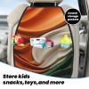 VTCTOASY Kick Mat Back Seat Protector for Car 2 Pack Extra Large Car Back Seat Cover with 3 Storage Pockets Waterproof Seat Back Protector Irish Flag Elements Backseat Car Organizer for Trucks SUV view 3