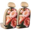 VTCTOASY Kick Mat Back Seat Protector for Car 2 Pack Extra Large Car Back Seat Cover with 3 Storage Pockets Waterproof Seat Back Protector Rose Flowers Backseat Car Organizer for Trucks SUV view 1