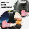 VTCTOASY Kick Mat Back Seat Protector for Car 2 Pack Extra Large Car Back Seat Cover with 3 Storage Pockets Waterproof Seat Back Protector Wonderland Backseat Car Organizer for Trucks SUV view 2