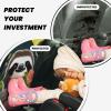 VTCTOASY Kick Mat Back Seat Protector for Car 2 Pack Extra Large Car Back Seat Cover with 3 Storage Pockets Waterproof Seat Back Protector Cute Sloth Backseat Car Organizer for Trucks SUV view 2