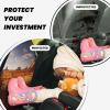 VTCTOASY Kick Mat Back Seat Protector for Car 2 Pack Extra Large Car Back Seat Cover with 3 Storage Pockets Waterproof Seat Back Protector Western Desert Backseat Car Organizer for Trucks SUV view 2