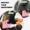 Kick Mat Back Seat Protector for Car 2 Pack Extra Large Car Back Seat Cover with 3 Storage Pockets Waterproof Seat Back Protector The Sun Shines on the Flag Backseat Car Organizer for Trucks SUV view 2