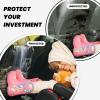 VTCTOASY Kick Mat Back Seat Protector for Car 2 Pack Extra Large Car Back Seat Cover with 3 Storage Pockets Waterproof Seat Back Protector Water Fall Backseat Car Organizer for Trucks SUV view 2