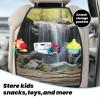 VTCTOASY Kick Mat Back Seat Protector for Car 2 Pack Extra Large Car Back Seat Cover with 3 Storage Pockets Waterproof Seat Back Protector Water Fall Backseat Car Organizer for Trucks SUV view 3