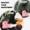 VTCTOASY Kick Mat Back Seat Protector for Car 2 Pack Extra Large Car Back Seat Cover with 3 Storage Pockets Waterproof Seat Back Protector Donkey Animals Backseat Car Organizer for Trucks SUV view 2