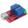 2 Channel USB Control Switch Relay Module with PCB, Support XP 32-bit, Small Size and Lightweight, Relay Module, Easy and Convenient to use view 3