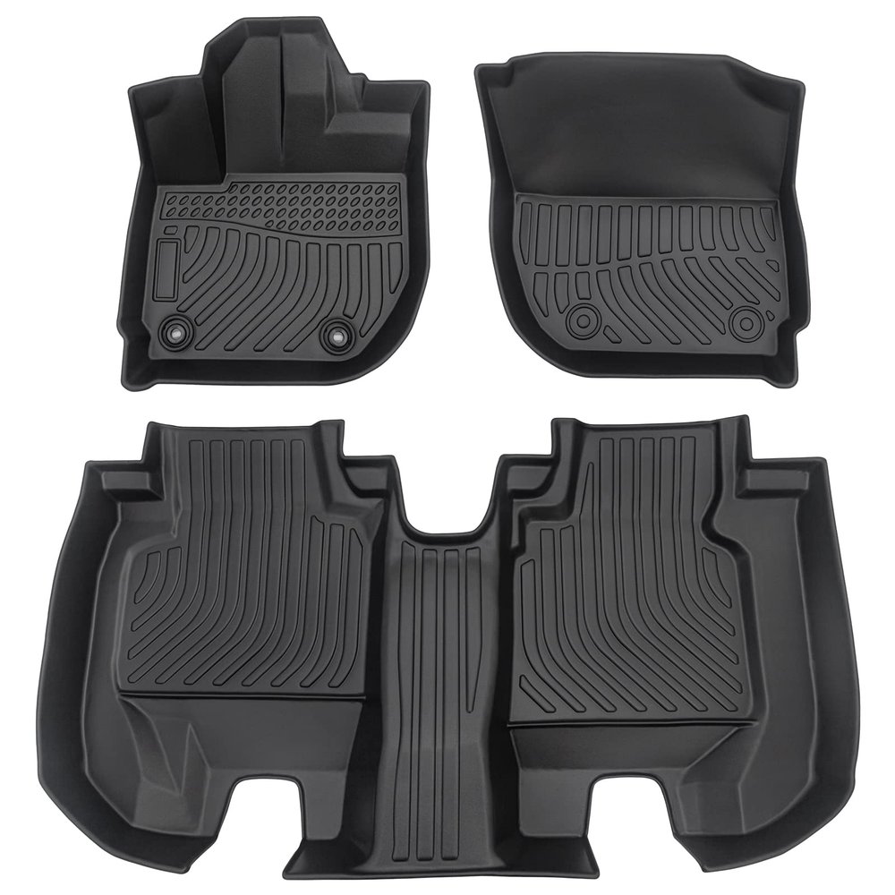 All Weather Rubber Car Floor Mats Compatible with 2016-2022 Honda HR-V TPE Rubber Full Set Includes 1st 2nd Row Front Floor Mat (for 2016-2022 Honda HR-V)