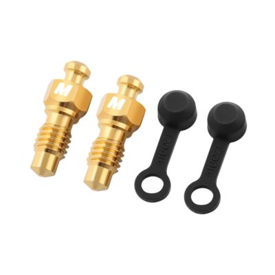 Colaxi 2 Pieces Brake Caliper Bleed Screws Professional Lightweight Titanium Alloy Bike Hydraulic Brake Bleed Bolts for Road Bikes, Gold