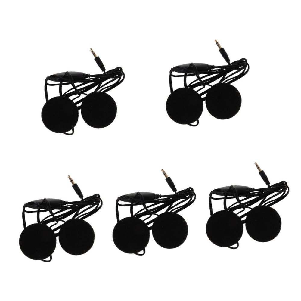 Mobestech 5pcs Ergonomic Motorcycle Helmet Headphones Windproof Audio System for Cyclists