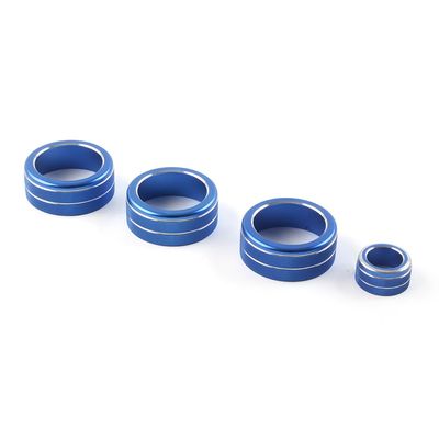Bacar Auto Condition Knob Button Cover Trim, Blue Console Vent Switch Button Climate Control Ring Knob Button Decorate 4 PCS for HONDA Civic 11th Generation 2022+, CRV CR-V 2023-2024