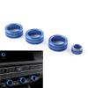 Bacar Auto Condition Knob Button Cover Trim, Blue Console Vent Switch Button Climate Control Ring Knob Button Decorate 4 PCS for HONDA Civic 11th Generation 2022+, CRV CR-V 2023-2024 view 3