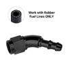 EVIL ENERGY 4AN 30 Degree Push Lock Fitting One Piece Full Flow Hose End view 4