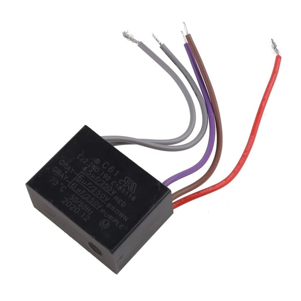 CBB61 Ceiling Fan Capacitor 4.5uf+6uf+6uf 5 Wire 250V 5 Speed Starting Capacitor