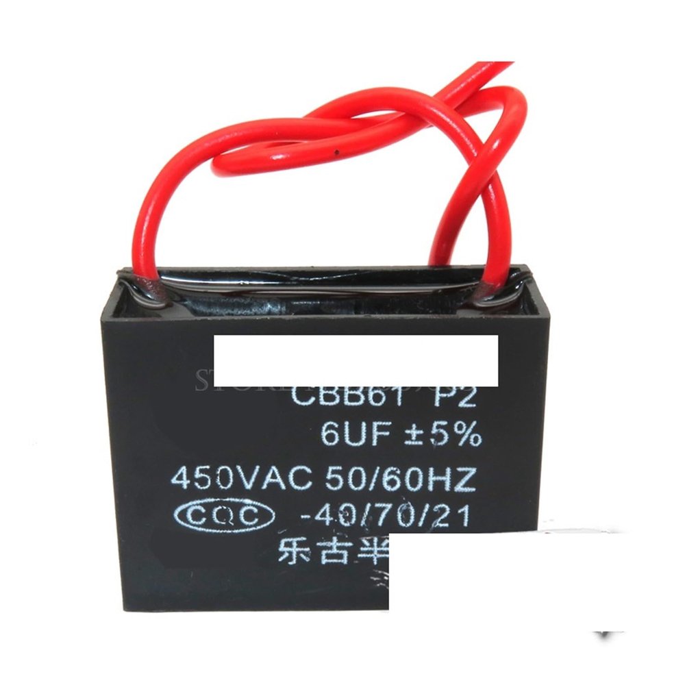 2pcs CBB61 6uf starting capacitance AC Fan Capacitor 450V CBB electronic starter Run Capacitor