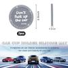 Ohleats Bling Car Cup Coaster, 2.75 Inch Non-Slip Don't Fuck Up My Car Please Cup Holder Insert Coaster, Crystal Rhinestone Auto Drink Cup Mat, Universal Car Accessories (Gray-4PCS) view 2