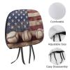 NWTRJ American Flag and Baseball Car Headrest Covers Soft Breathable Car Seat Head Rest Protector Universal Fit for Car Truck SUV Van Auto Interior Accessories 2 Packs view 3