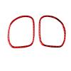 Auto Co-Pilot Air Vent Outlet Ring Frame Decal Sticker Compatible with Chevrolet Corvette C5 1998 1999 2000 2001 2002 2003 2004 Real Quality Soft Carbon Fiber Cover Interior Trim Accessories Red view 2