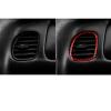 Auto Co-Pilot Air Vent Outlet Ring Frame Decal Sticker Compatible with Chevrolet Corvette C5 1998 1999 2000 2001 2002 2003 2004 Real Quality Soft Carbon Fiber Cover Interior Trim Accessories Red view 3