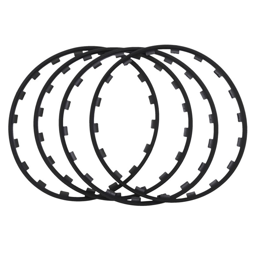 LGRFUXIN Black,16 inch,Car Rims Edge Trim Protector, 16-20 Inch Diameter Wheels Rim Protectors for All Car Model 3, Set of 4 Anti-Scratch Car Refit Trims Kit