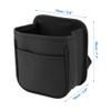 A ABSOPRO Car Trash Can Portable and Hanging 5.9" Length 3.9" Width 7.1" Height Trash Bin Faux Leather Black 1 Pcs view 4
