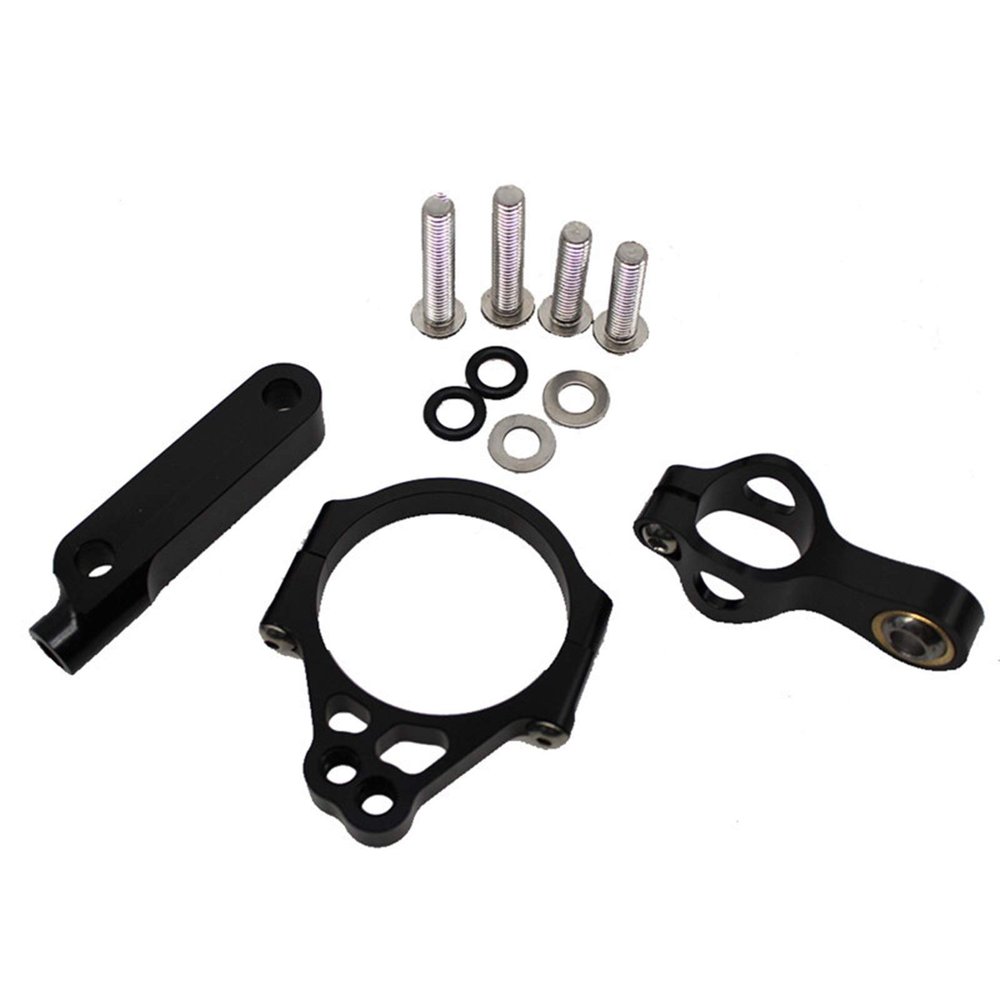 KLVN CNC Motorcycle Stabilizer Steering Damper For Kawasaki VERSYS 650 Versys650 Dampers Mounting Mount Bracket Support Kit(Black Bracket)