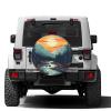 KiuLoam Nature Mountain Sunset Spare Tire Cover Waterproof Dust-Proof Universal Sunscreen Wheel Tire Covers Fit for Trailer, RV, SUV and Many Vehicle 14 Inch view 2