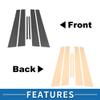 A ABSOPRO Door Pillar Window Trim Anti Scratch Sticker Pillar Posts Door Outer Exterior Cover for Lexus ES 2002-2006 Carbon Fiber Pattern Black view 4
