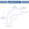 X AUTOHAUX 1 Set 51mm/2.01"-57mm/2.24" ID 90mm/3.54" Length 90 Degrees Blue Car Silicone Hose with Clamps Coolant Hose Universal view 3