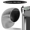 Cotonlake OD 1.5 Inch 90 Degree SS304 Stainless Steel Bend Tube Exhaust Elbow Pipe for Car Modified Exhaust System 1.5" Piping Silver ToneStair Handrail (1pcs) view 3
