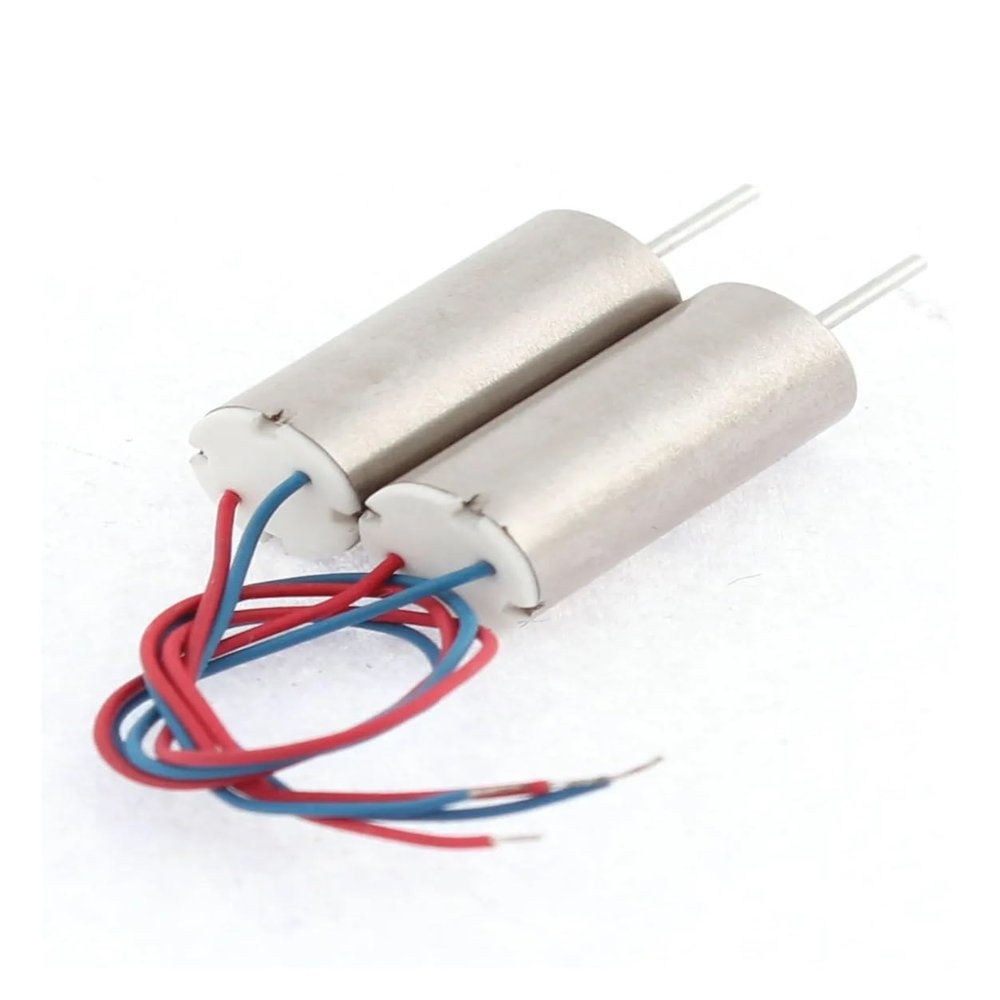 2Sets DC 3.7V 40000RPM DC Motors With Propeller RC Model Airplane Helicopter Fan DIY Parts Wired Coreless electronic starter Propeller