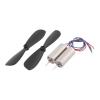 2Sets DC 3.7V 40000RPM DC Motors With Propeller RC Model Airplane Helicopter Fan DIY Parts Wired Coreless electronic starter Propeller view 2