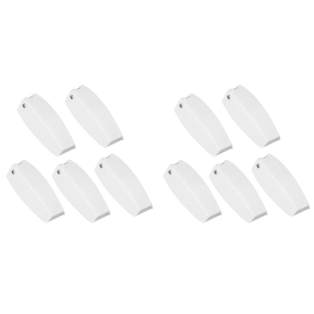 Estink Door Catch Holder, Pack of 10 White ABS Door Catch Holder Latch RV Baggage Door Catches Storage Latch Hook Holders Clips Replacement for RV Motorhome Traile Travel Baggage