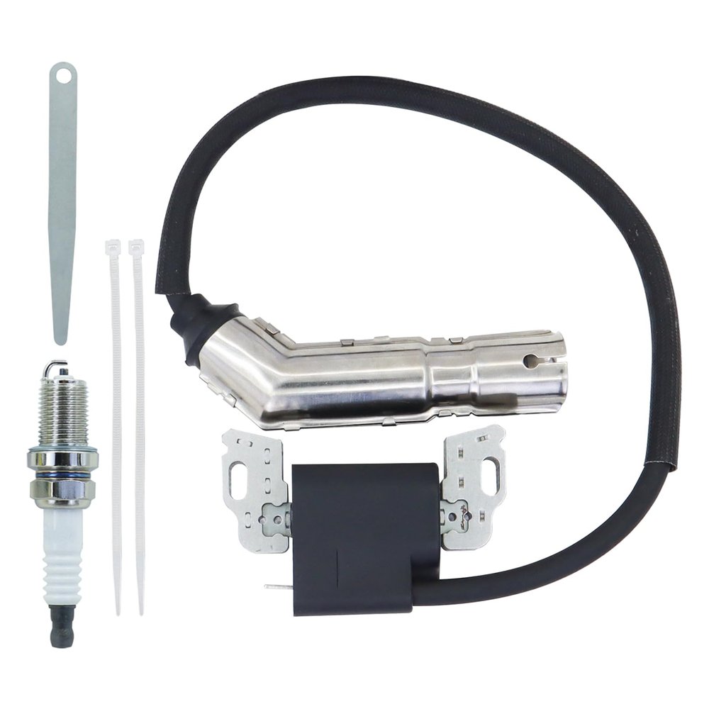 REMEDART 595304 Ignition coil Replaces for B&S 592841 594626 795315 799650 Fits for 21R607 21R707 21R777 215702 215802 215907 for Cub Cadet for MTD G1236 CC760ES CC760 with Spark Plug